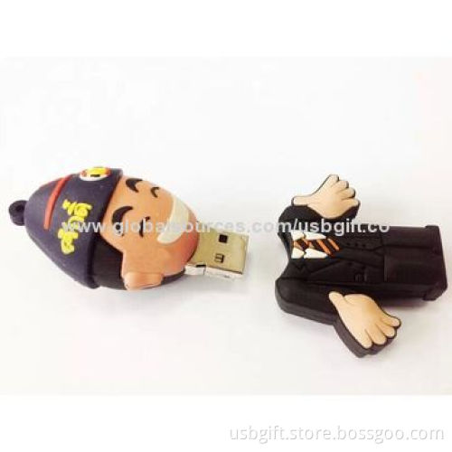 USB Memory, 8GB, PVC Material, Custom Doll Shape, Promotional Gift